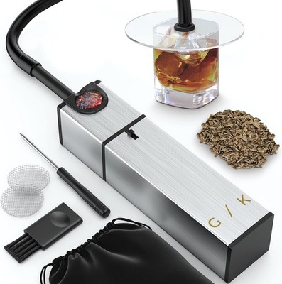 Whiskey Cocktail Smoker Kit Indoor Drink & Food Infuser with Wood Chips
