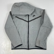 Nike Hoodie Womens Small Gray Tech Fleece Windrunner Full Zip Basketball Workout