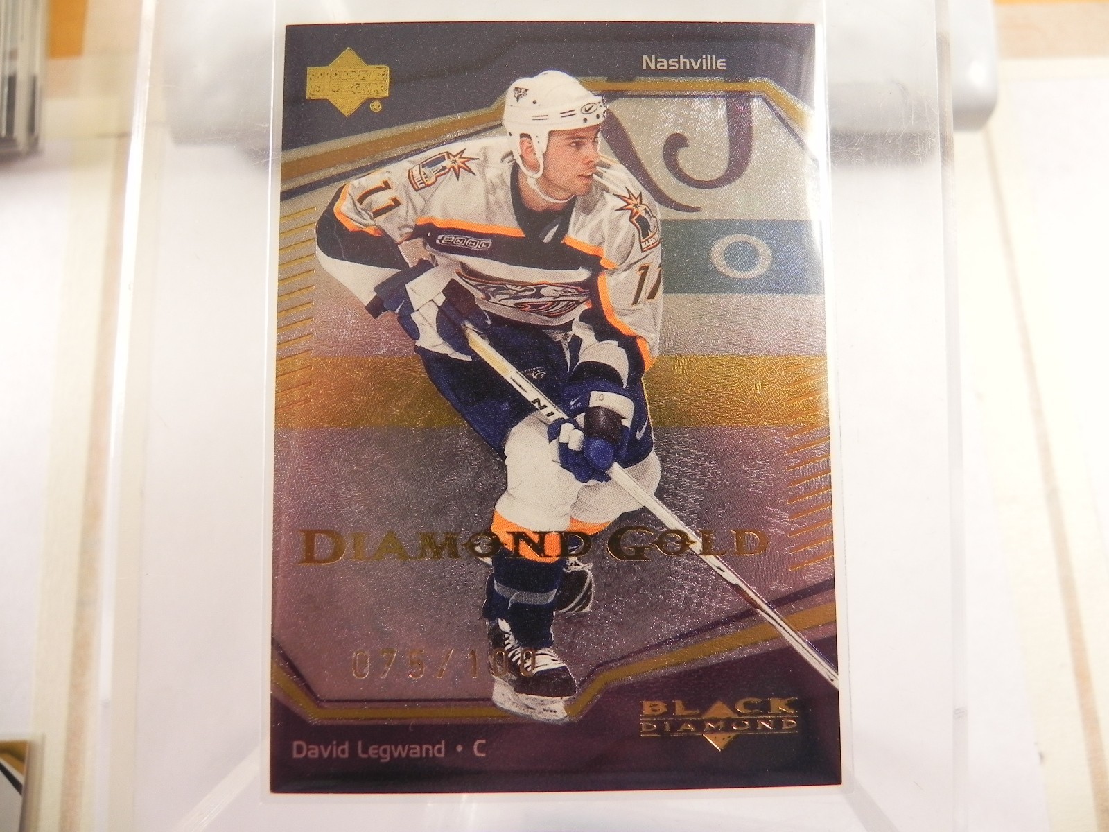2000-01 Upper Deck Black Diamond Diamond Gold /100 David Legwand