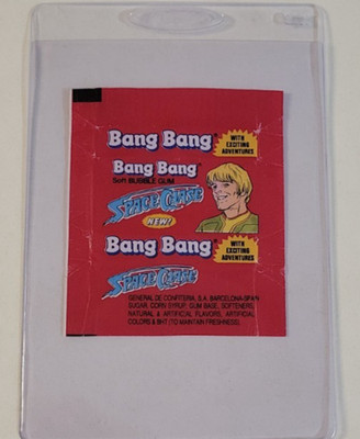 1980's BANG BANG SPACE CHASE Spaceman BUBBLE GUM COMIC WRAPPER Spain NM * RARE