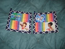 Disney Character Collage Handmade Kitchen Potholder Set of 2