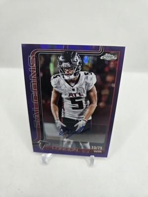 2025 Topps Chrome - Autographs Drake London #BA-DL Purple Lava Refractor /75 