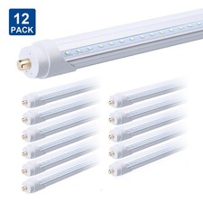 12 Pack 8FT Led Tube Light Bulbs ,FA8 Led Shop Light 45W T8 T12 Single Pin Lamp