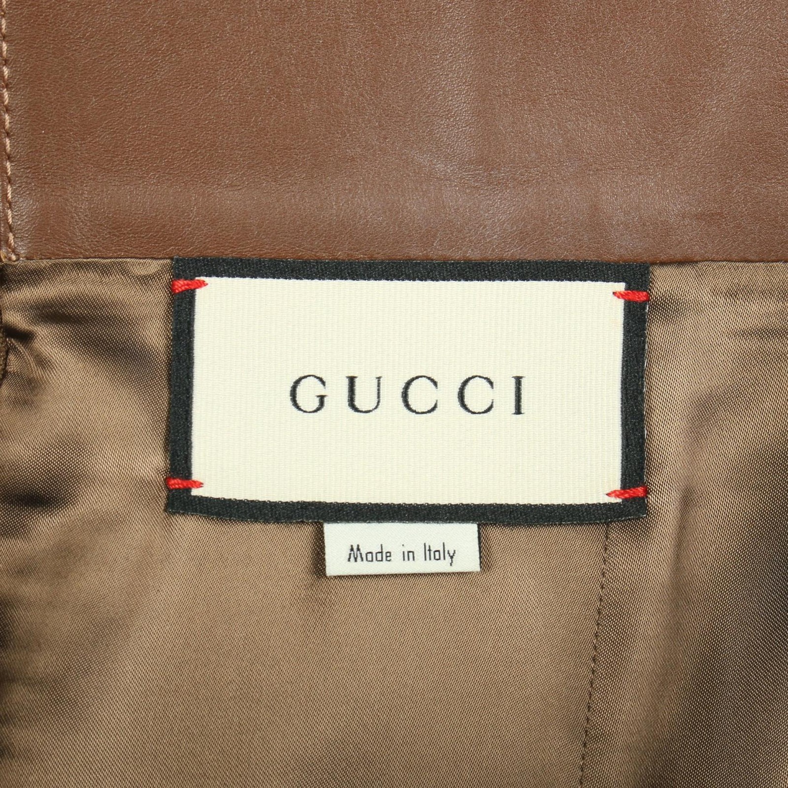 GUCCI Horsebit Sherry Line skirt 626888 Suede leather Brown Used Women size 44 thumbnail 3