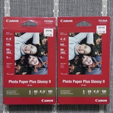 Canon Pixma Photo Paper Plus Glossy II PP-201 200 Sheets 4" x 6" New