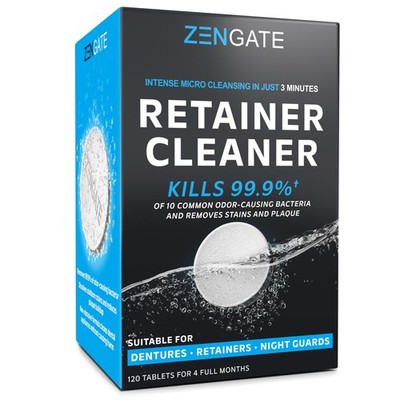 Retainer Cleaner Tablets - Quick 3-Minute Clean for Dentures, Mouth Guards, A...