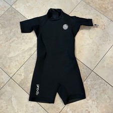 Rip Curl Wetsuit Womens 12 Black Dawn Patrol E Stitch 2mm Shorty Spring Suit