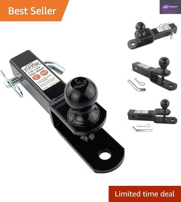 3-in-1 ATV/UTV Anhängerkupplung mit 2 Zoll Kugel & Gabelzapfen - 2000 Pfund Kapazität