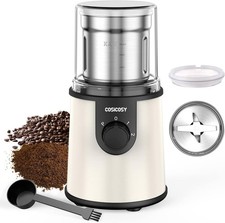 Y Electric Spice Grinder with 304 Stainless Steel Blades, Removable Bowls, 350W