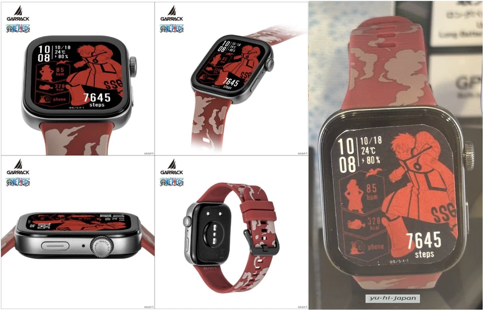 GARRACK One Piece Luffy Smartwatch HUC-OP-FT3-L Quartz GPS Silicone Strap w/Box - Image 3 of 4