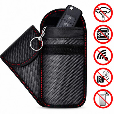 RFID Faraday Pouch Car Key Signal Blocker Keyless Entry Anti Theft Case Bag