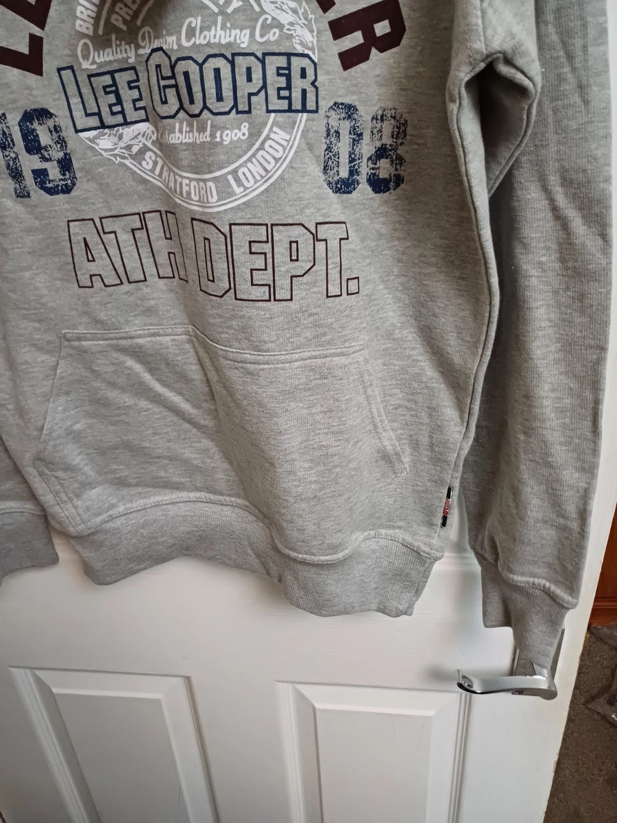 Nuevo con etiquetas Para Hombres Lee Cooper Sobre la Cabeza Lee Cooper Logo Gris jaspeado Talla Pequeña