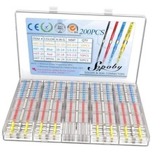 Solder Seal Wire Connectors - Waterproof Solder Butt Connectors Kit - 200PCS