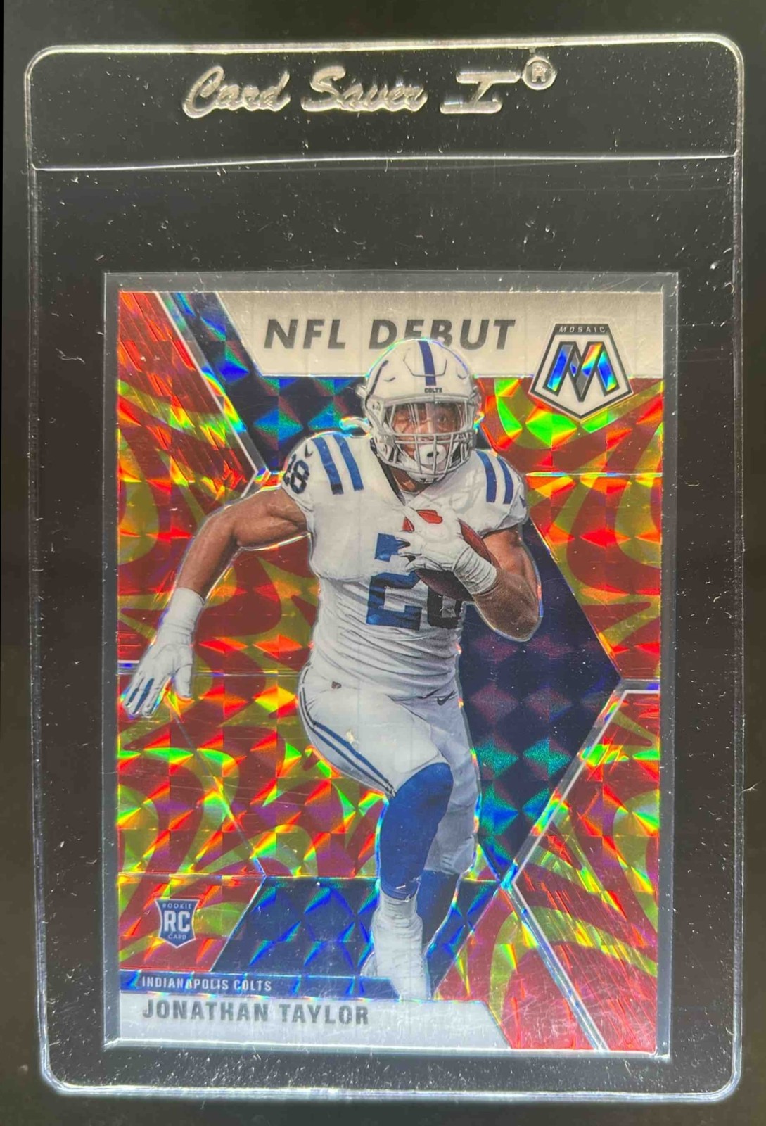 2020 Mosaic Jonathan Taylor RC Prizm Reactive Gold #276 Colts