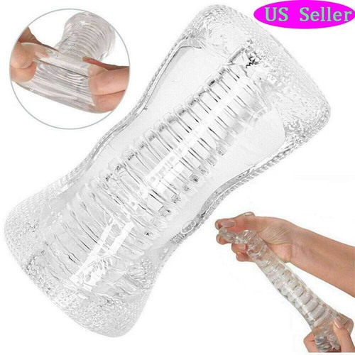 Silicone Jelly Male Masturbator Sleeve Stroker Pocket Pussy Stroker Sex Toy Men - Picture 2 of 12