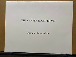 Owner Manual for the Carver Receiver 900 | eBay