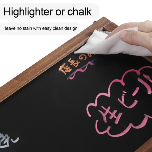 Wooden Frame Blackboards Vintage Wall Chalk Board with Magnets Home Office Shop - Picture 7 of 12