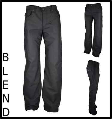 Herren Winter Hose Jeans Weit Hip Hop Rap Weites Bein Baggy Schwarz 46 W32