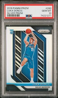 PSA 10 2018 Panini Prizm Luka Doncic Silver Prizm Rookie RC #280 