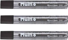 Pentel Arts CH2 8-Color 2.0mm Pencil Refill Lead, 2 Leads/Tube, 3 Tubes