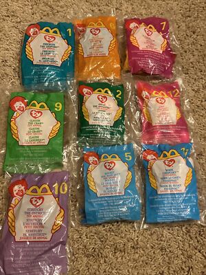 1999 Ty Beanie Babies Ronald McDonald Variety Set. Some Rare Some Common