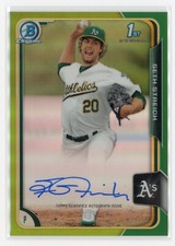 Seth Streich 2015 Bowman Chrome Autograph #BCAP-SST Green Refractor 46/99