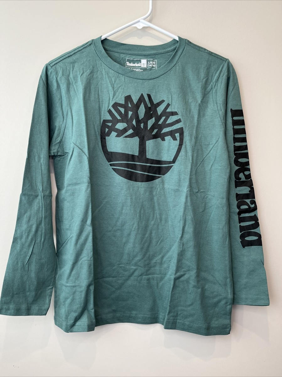 Boys Timberland Graphic T-Shirt Long Sleeve Crewneck XL(14