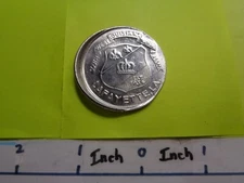  JERUSALEM TEMPLE  DUNE BUGGY MARDI GRAS ERROR CLIP ALUMINUM TOKEN COIN RARE T-Q