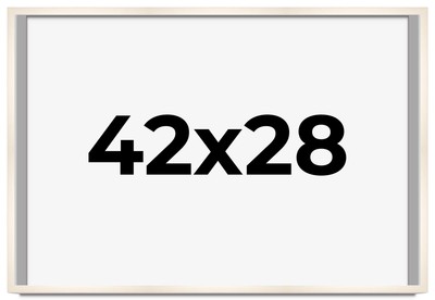 42x28 Frame White Wheat Solid Wood Picture Frame | Moulding Width 0.75 Inches |