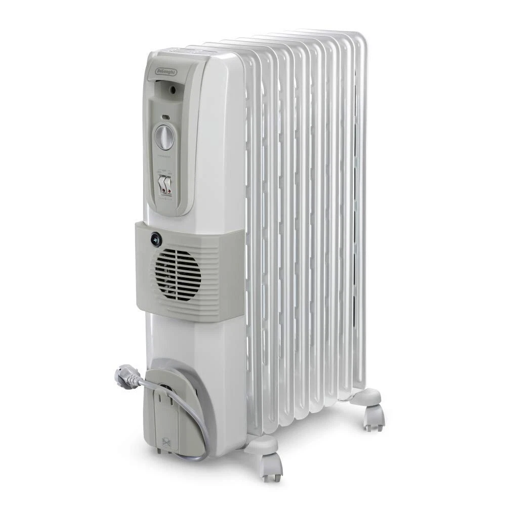 DELONGHI 12 Fin Oil Filled Radiator Room Heater with Fan (White, 3000 Watts  7306 | eBay