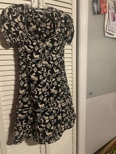 NWOT Urban Outfitters Kimchi Blue Black And White Woodland Dress Size X-Small