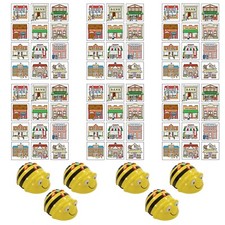 6 Bee-Bot Robot w/ 6 3D Community Construction Kit Kids STEM Coding Toy Robots