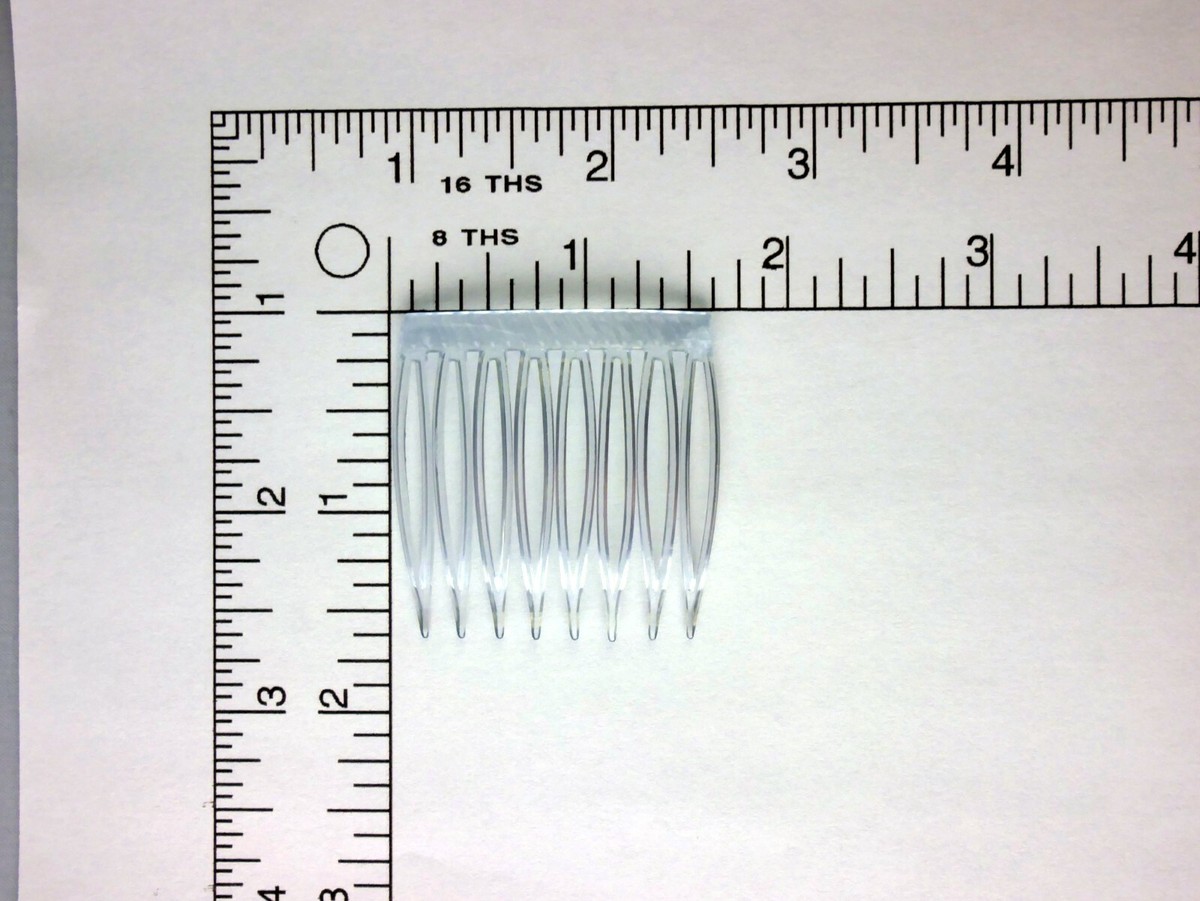 6 Combs x Good Hair Days Grip-Tuth® 1.5 2.75 Clear Tuck sidecombs Made in USA
