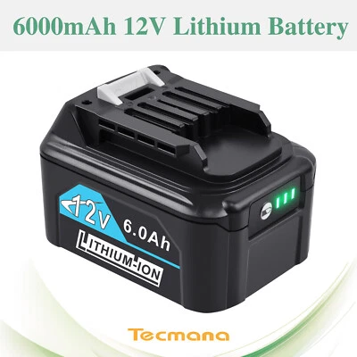 TECMANA 12V 6.0Ah Li-ion Akku für Makita BL1020B BL1021B BL1015B BL1041B BL1040B BL1050