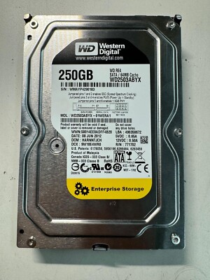 WD WD2503ABYX-01WERA1 771702 250GB 7.2K RPM 64MB Cache HDD