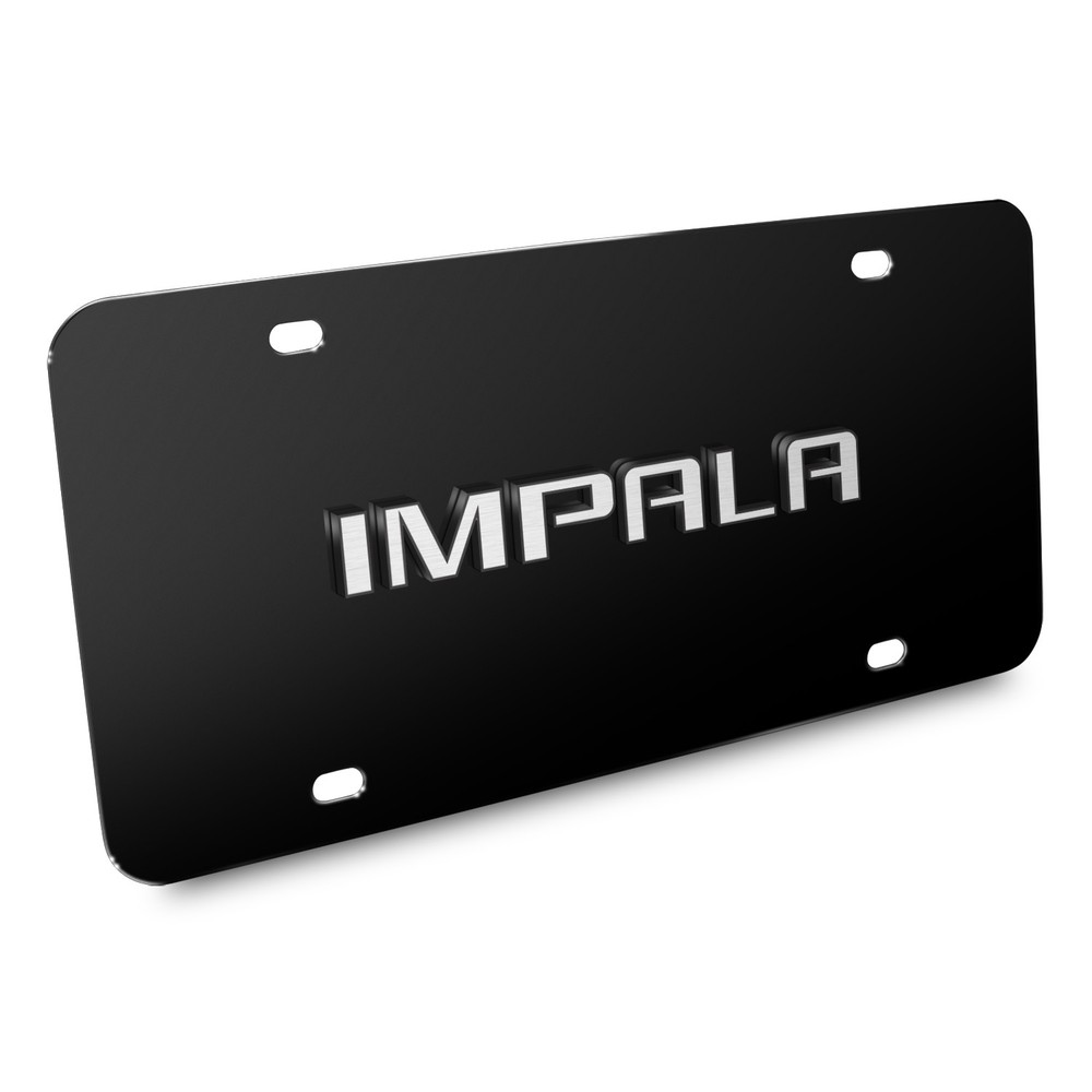 Chevrolet Impala Black Stainless Steel 3D License Plate