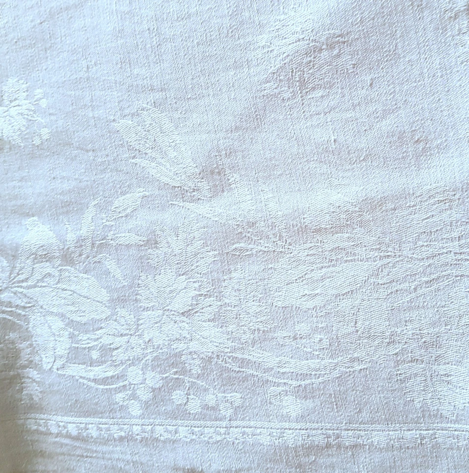 6 grandes Serviettes de table début XXe en damassé - 74 cm x 82 cm - Photo 3/4