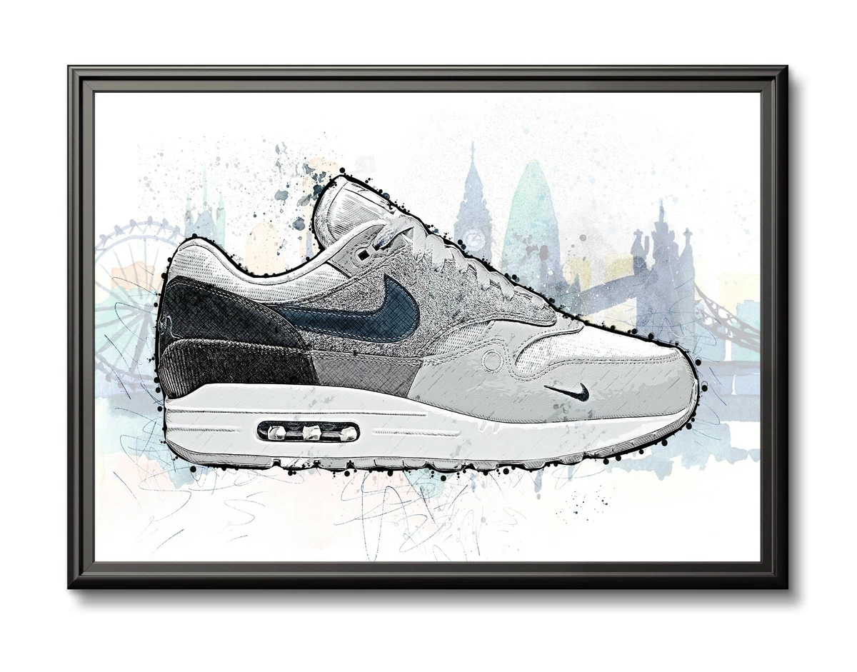 Affiche illustration sneakers nike air max 1/poster