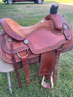  Original billy cook roping saddle 16'' 