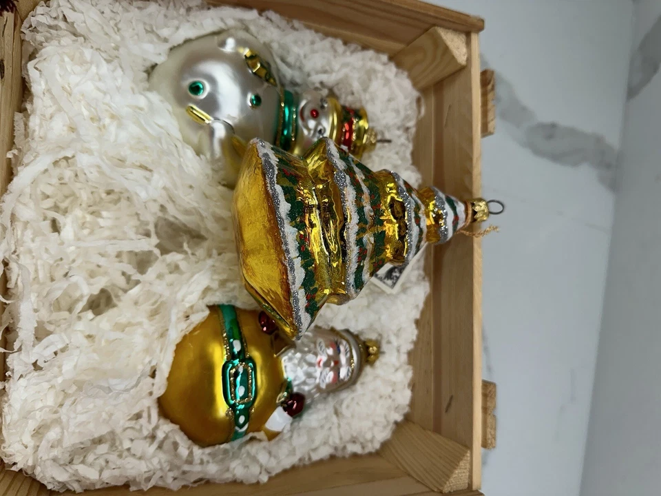 Kurt Adler Polonaise Jolly Holiday Gift 3 Piece Set Custom for Old Storefront - Image 4 of 4