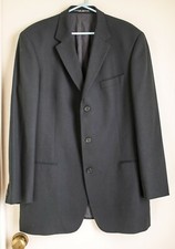 Hugo Boss men's black wool jacket blazer size 44 L