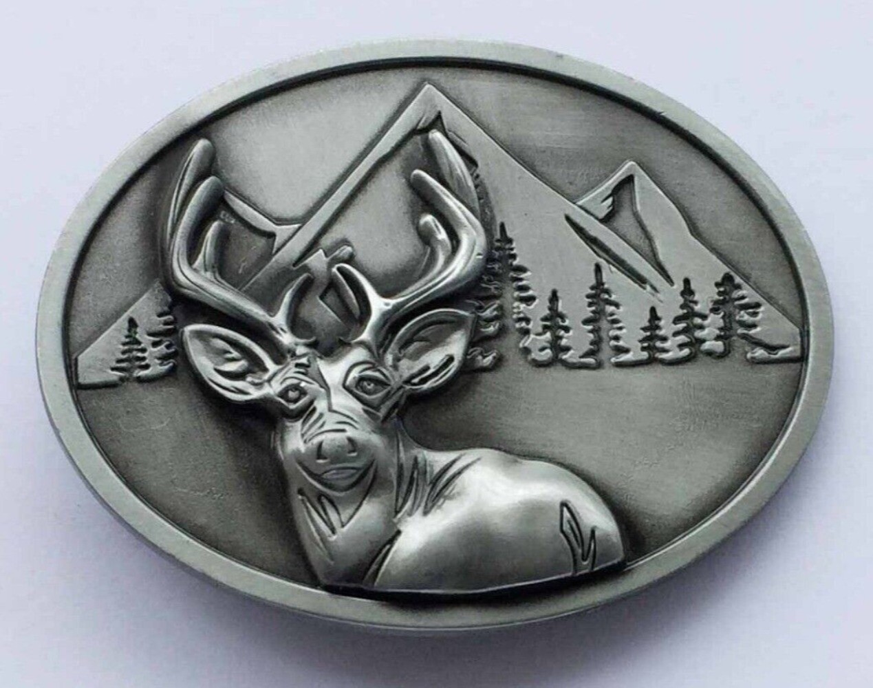 Elk Forest Western Belt Buckle Vintage Style for Men Women Wildlife Cowboy Rodeo