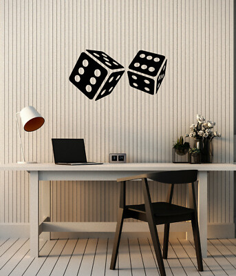 Vinyl Wall Decal Dice Gambling Board Game Craps Casino Decor Stickers (ig6068)