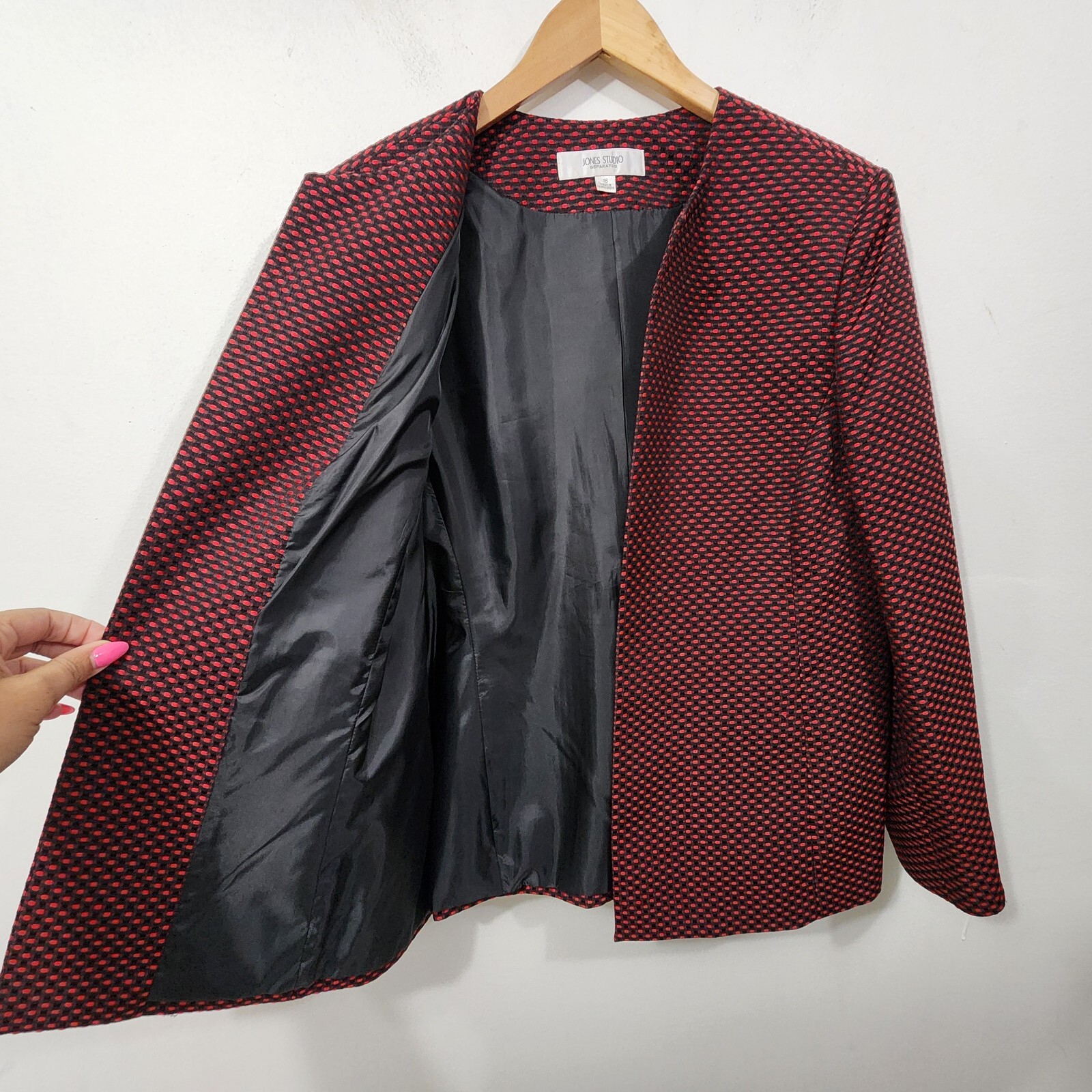 Jones Studio Separates Dot Blazer Jacket Black Re… - image 7