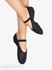 THEATRICALS KIDS Leather Full Sole Ballet Shoes - Black SIZE 7