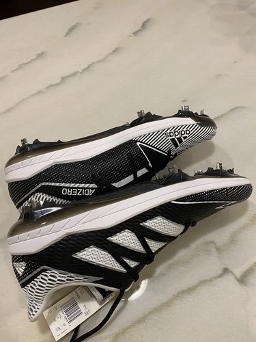Adidas Baseball Cleats Mens Sz 13 Black White New - Picture 12 of 15
