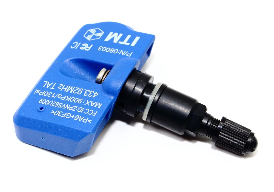 4 sensores de presión de neumáticos TPMS para Audi 315 433 vástagos de válvula de aluminio negro mate Foto 2 de 4