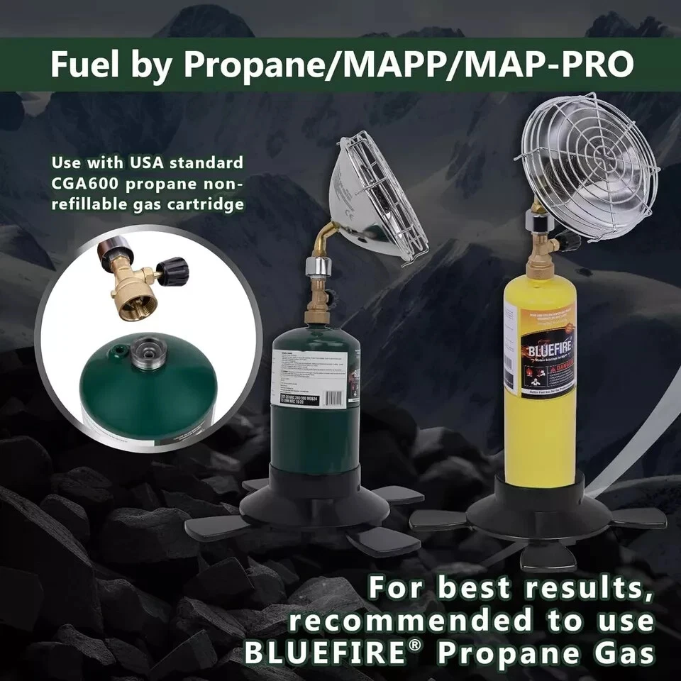 Hotdevil Calentador de Propano Exterior 6200BTU Soporte de Válvula de Control de Potencia Portátil Foto 4 de 4