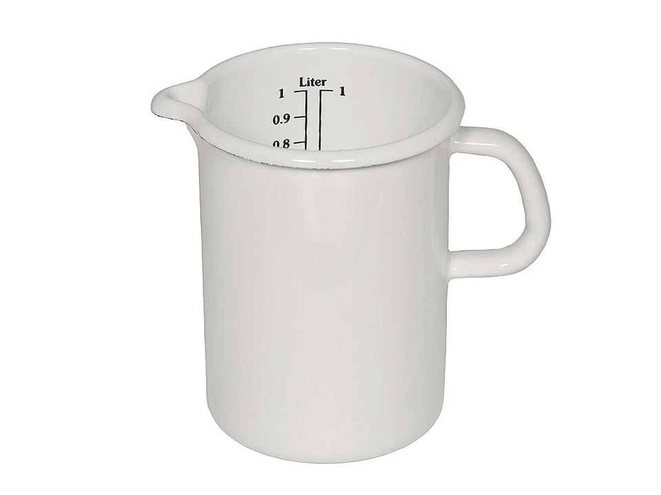 Riess Küchenmaß Emaille Messbecher Weiß 10cm