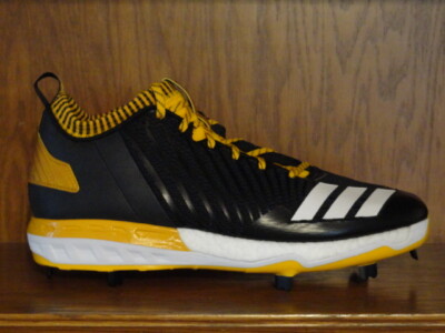 New! Mens ADIDAS BOOST ICON 3 Metal Baseball Cleats BLACK/GOLD B39163